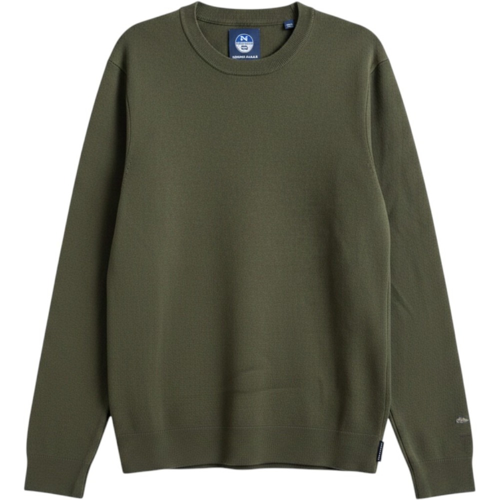 North Sails Mens Olive Green Crewneck Viscose Blend Knit Sweater XL Heavy
